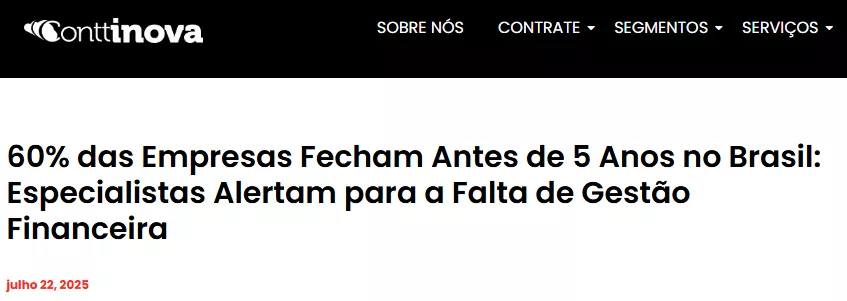 Reportagem sobre fechamento de empresas
